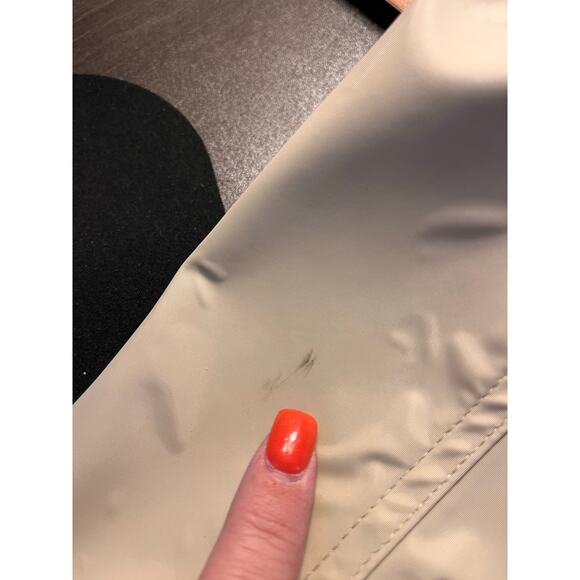 JLC New York Women’s Coat Jacket Sz Med - Light Taupe - Zip Front - Belted Waist - Picture 12 of 14